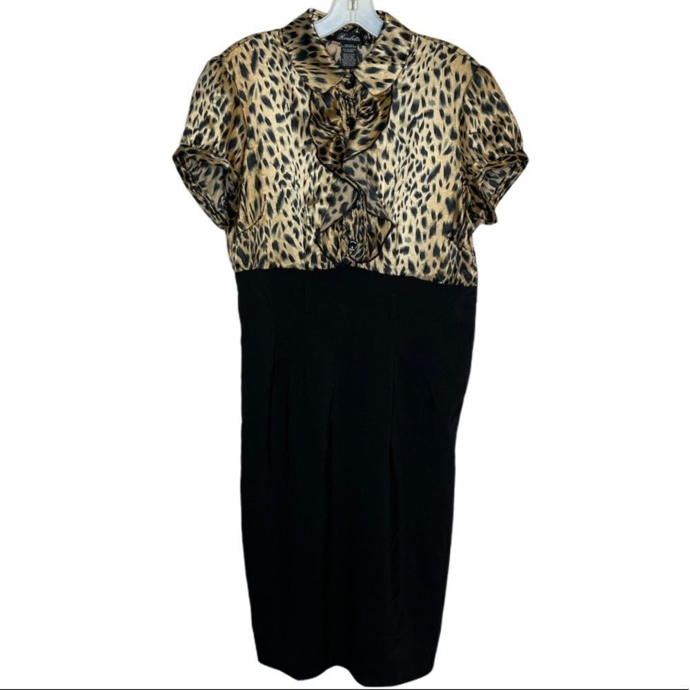 Roulette Black Leopard‎ Dress nwt